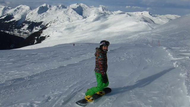 Pischa snowboarding freeride