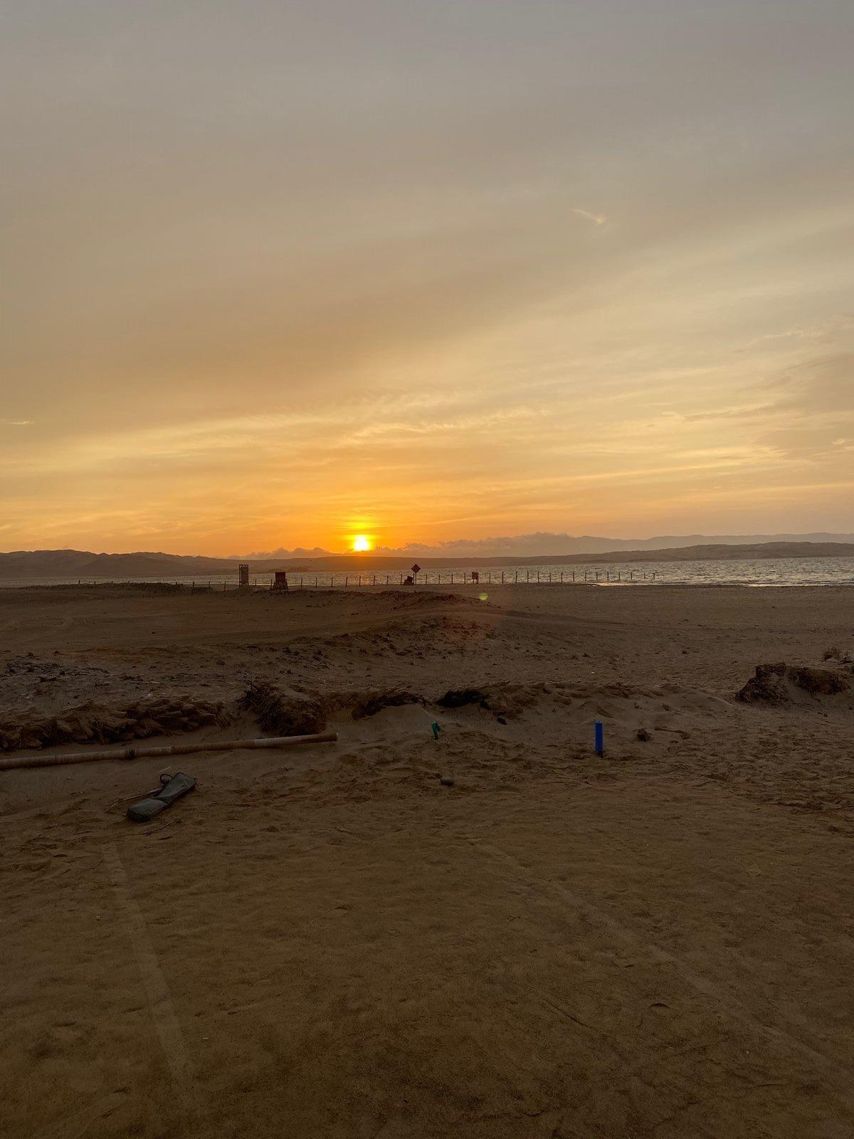 kite spot Peru Paracas south America - kite sunset