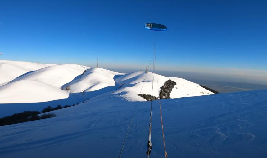 Itálie - snowkite spot Monte Orsere