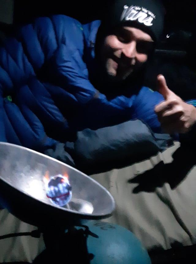Novoroční Hochwang snowkite trip - plynový ohřívač v autě