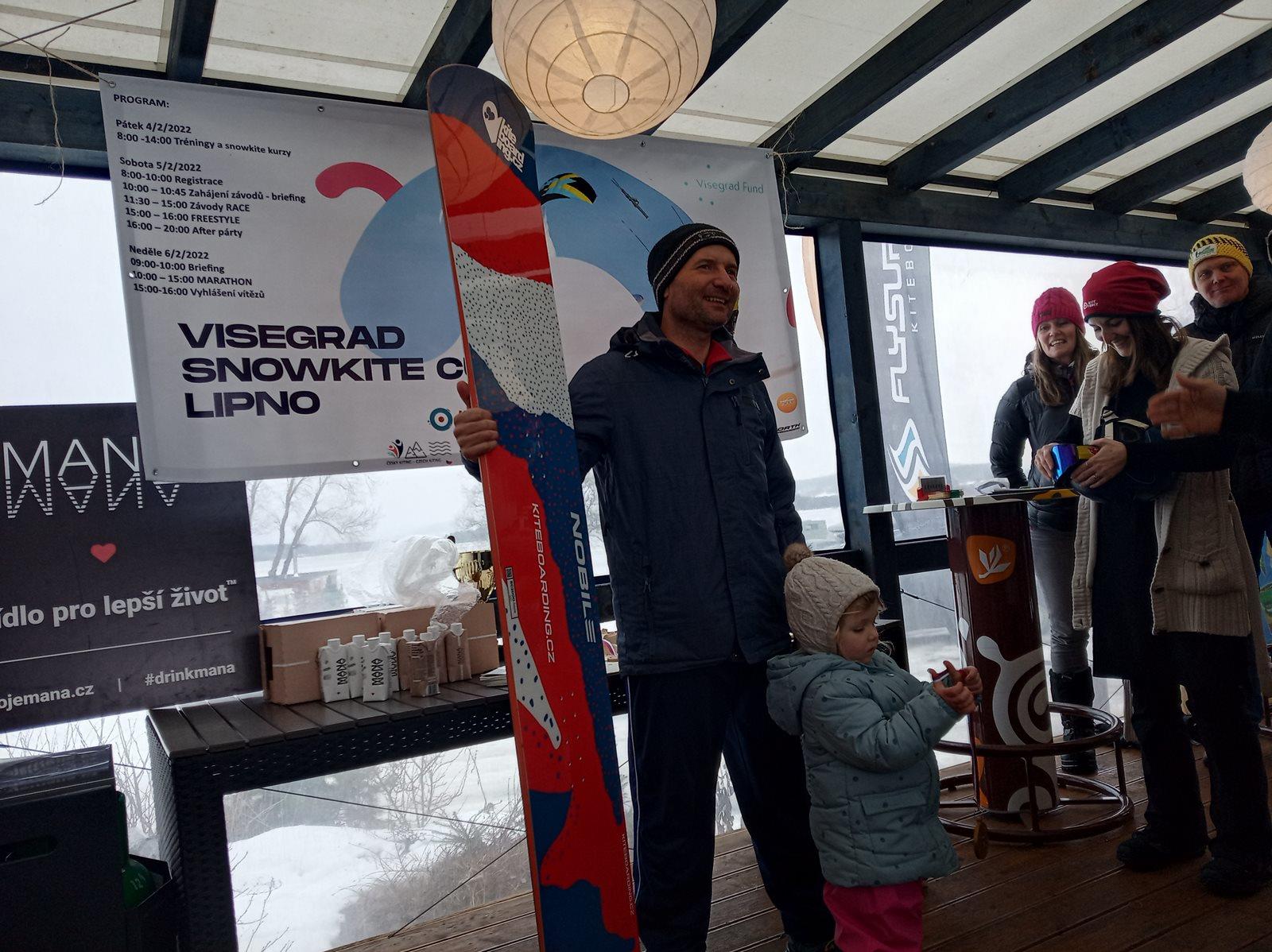 Visegarad Snowkite Cup 2022 Lipno - výherce race boardu