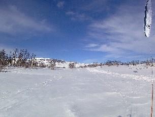 rozhovor s Hardou - královnou snowkite spotů - nad jezerem Ustevatn